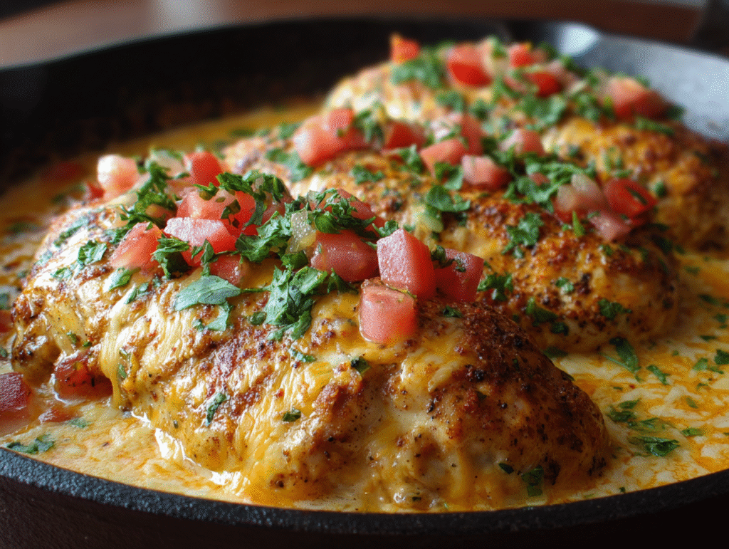 perfect food Baked Queso Chicken