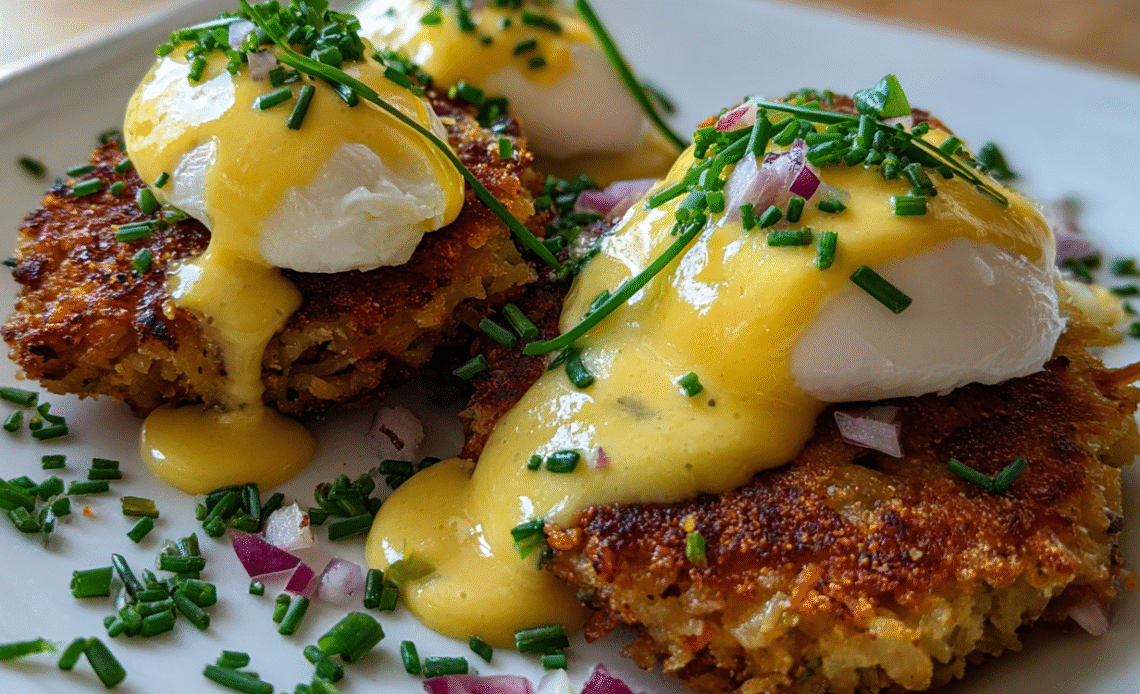 Easy Latke Eggs Benedict