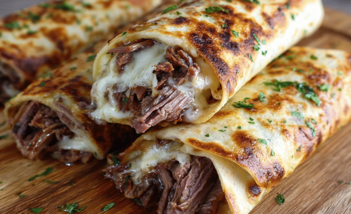 French Dip Tortilla Roll Ups