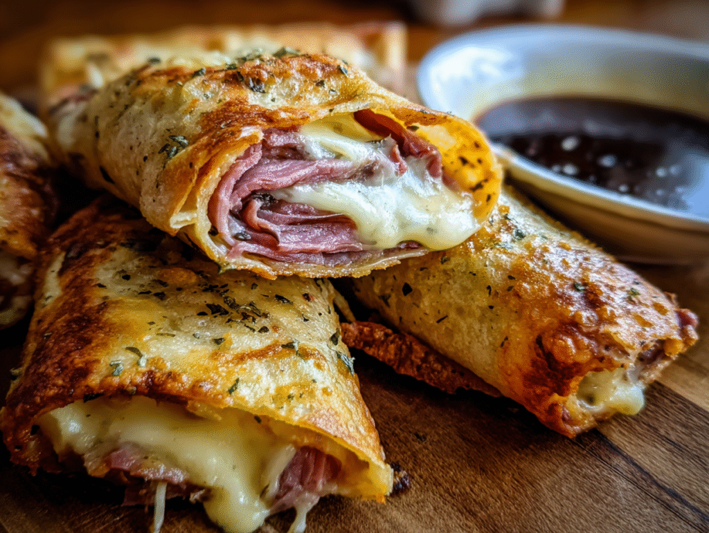 perfect French Dip Tortilla Roll Ups