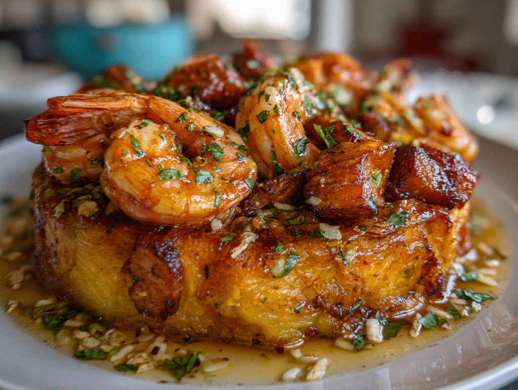 Garlic Shrimp Mofongo