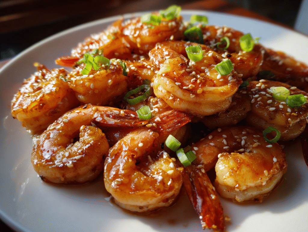 High-Protein Honey Garlic Shrimp dishes