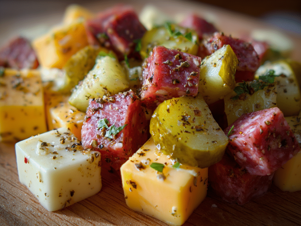 What Is a Marinated Cheese Appetizer with Salami & Pickles and Why This Mindful Approach Matters