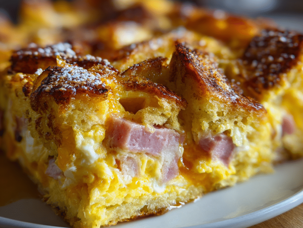 dish of Monte Cristo Breakfast Casserole