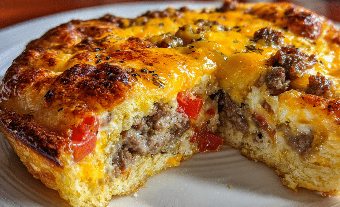 One-Pan Cheeseburger Pie Dinner