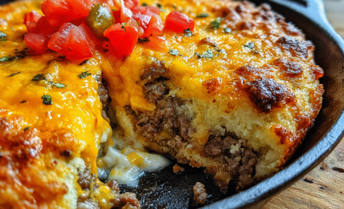 One-Pan Cheeseburger Pie Dinner