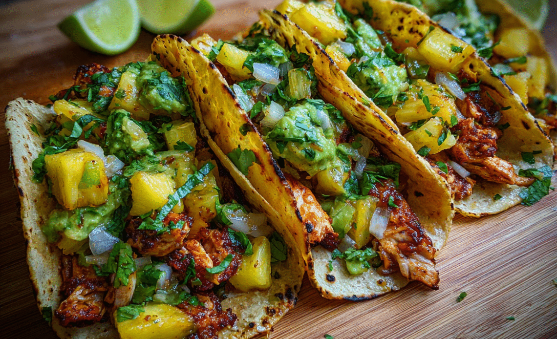 One Pan Chicken and Pineapple Tacos: Easy Weeknight Dinner