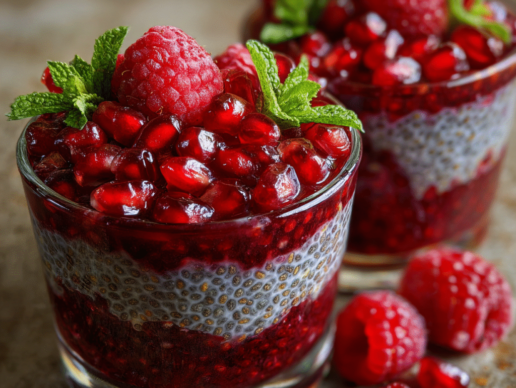 best Pomegranate Raspberry Chia Dessert Recipe