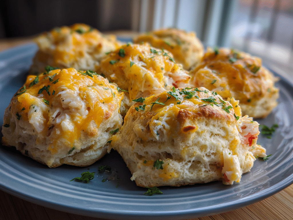 The Ultimate Decadent Shrimp and Crab Biscuit Melts
