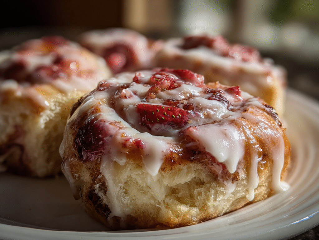 Strawberry Cheesecake Cinnabon Rolls dessert