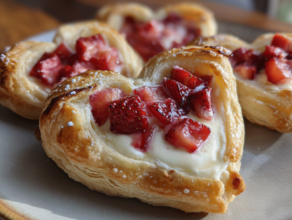best Strawberry Cream Cheese Heart Danishes