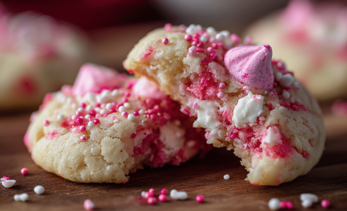 Strawberry Kiss Cookies –Valentine’s Delight