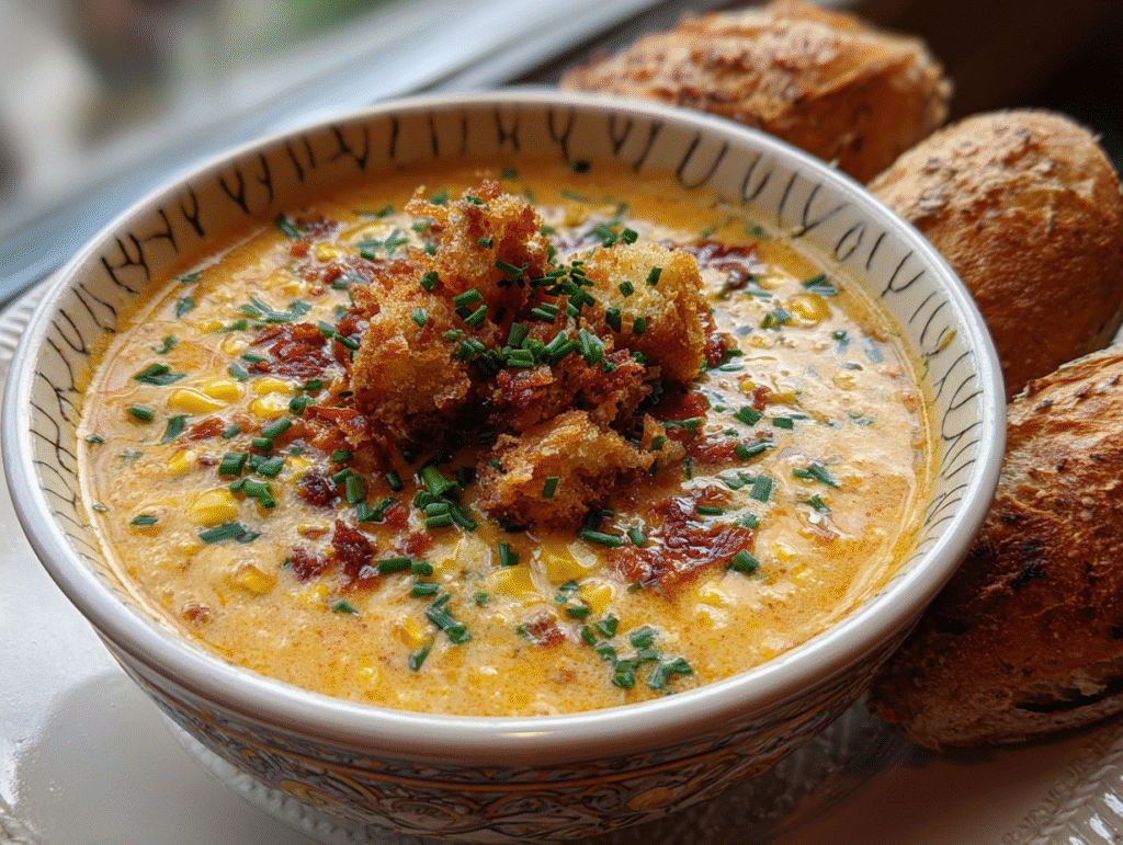 Sun Dried Tomato Corn Chowder dinner