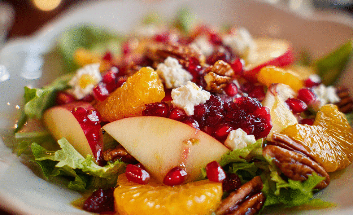 Sweet Christmas Apple Salad for lunches
