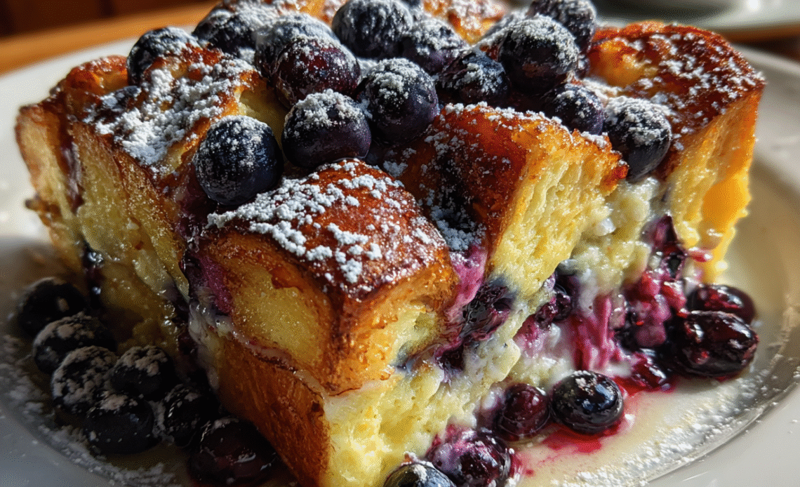 Unbelievable Blueberry French Toast Casserole