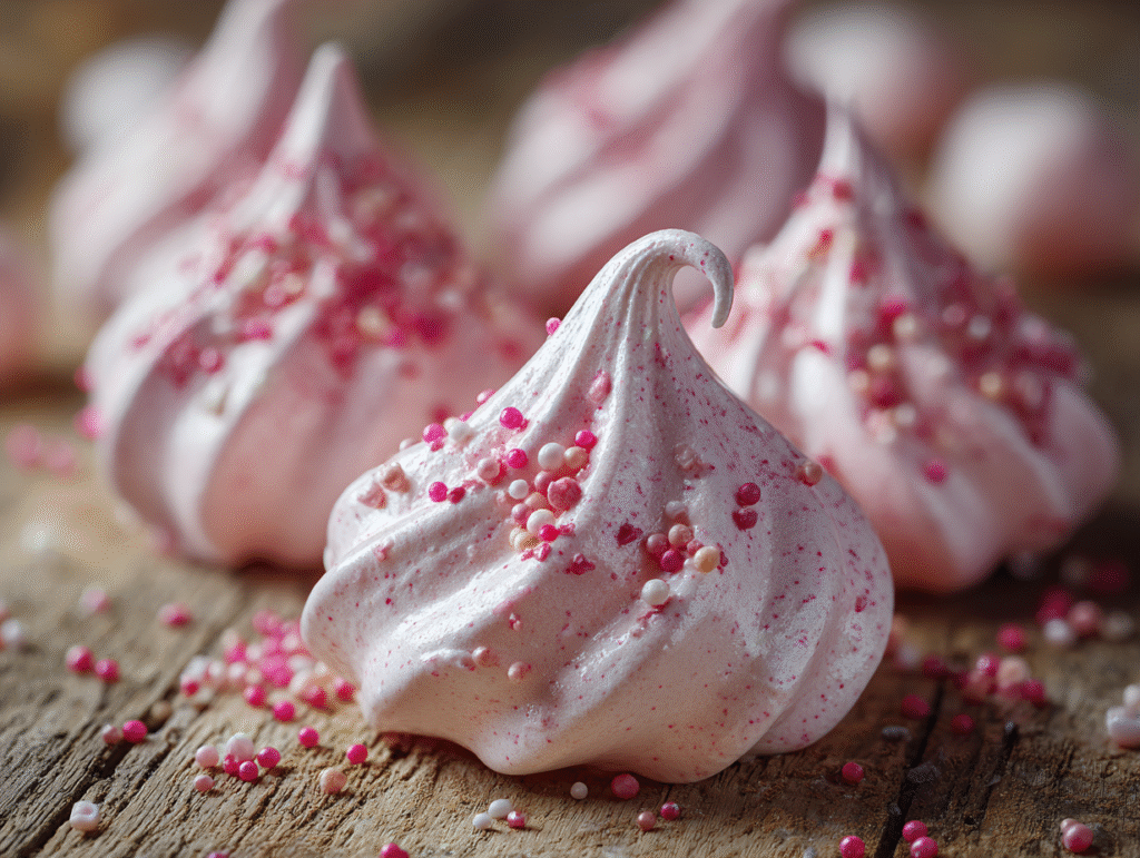 Irresistibly Happy Valentine's Day Meringue Kisses