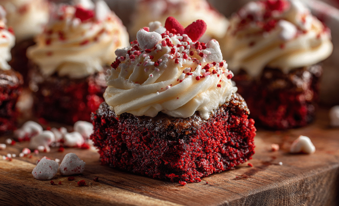 Red Velvet Brownie Bites