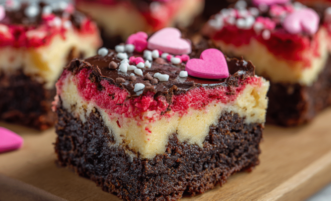Valentine’s Day Cheesecake Brownies