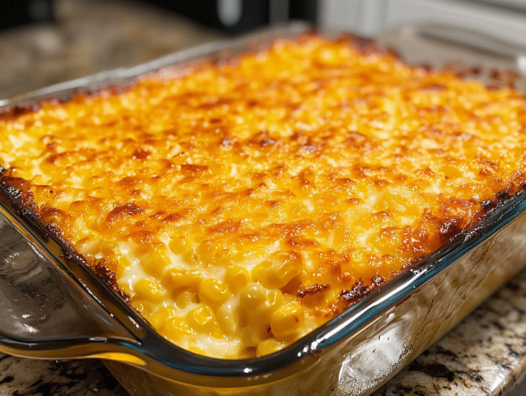 The Best Delicious Honey Glazed Corn Casserole