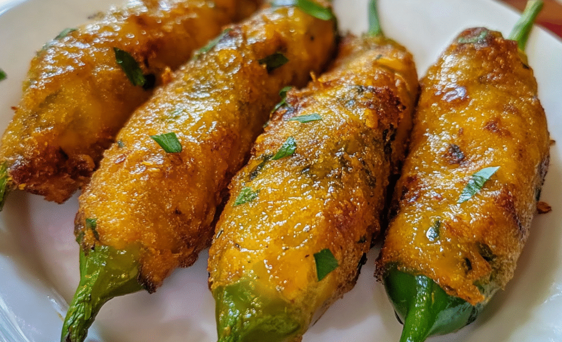 Coated Stuffed Banana Peppers