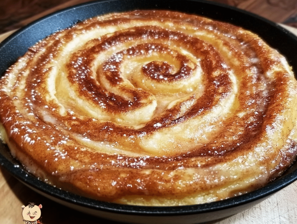 The Ultimate Love-Filled Cinnamon Roll Pancake Skillet
