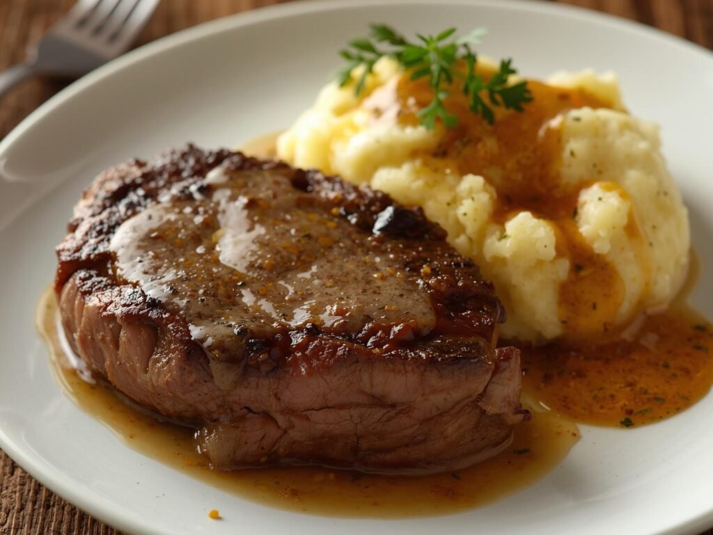 The Ultimate Comfort: A Wholesome Gaelic Irish Steaks with Whiskey Cream and Colcannon