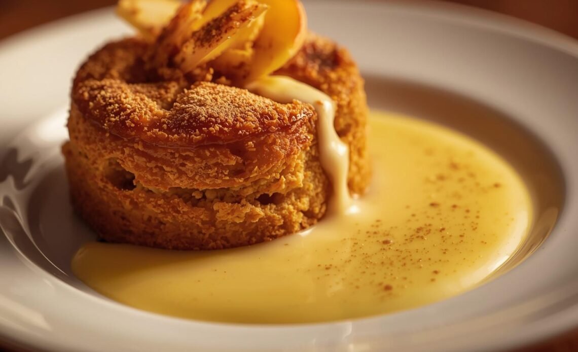 Irish Apple Cake with Creamy Custard Sauce