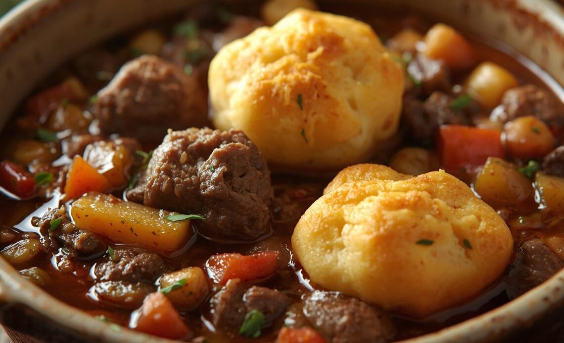 Irish Stew with Cheddar Dumplings