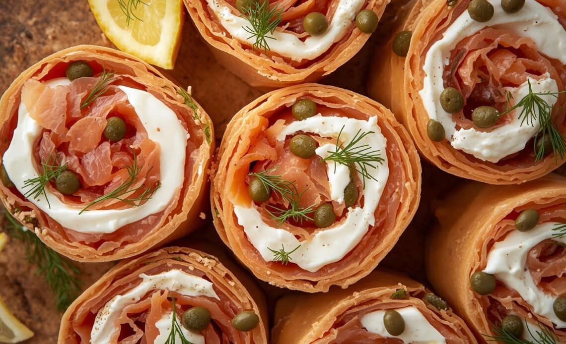 Salmon and Cream Cheese Pinwheels