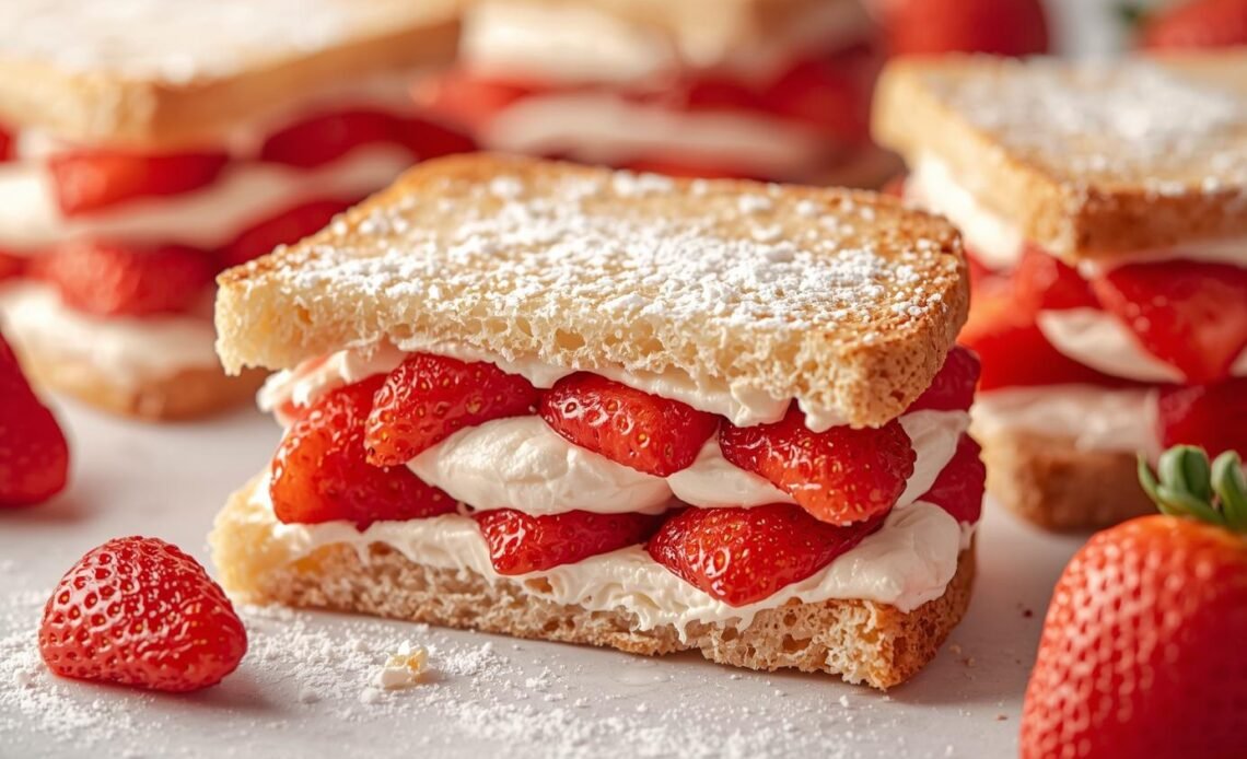 Strawberry Cream Sandwiches
