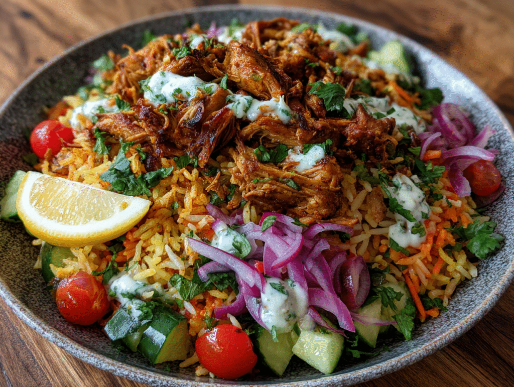 Incredibly Scrumptious Chicken Shawarma Crispy Rice Salad