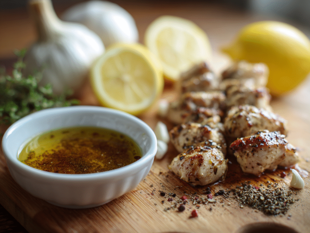 Ingredients for Chicken Souvlaki Marinade