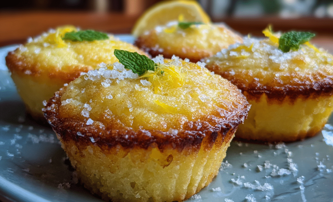 Baby Lemon Impossible Pies – Easy Magic Lemon Custard Mini Pies