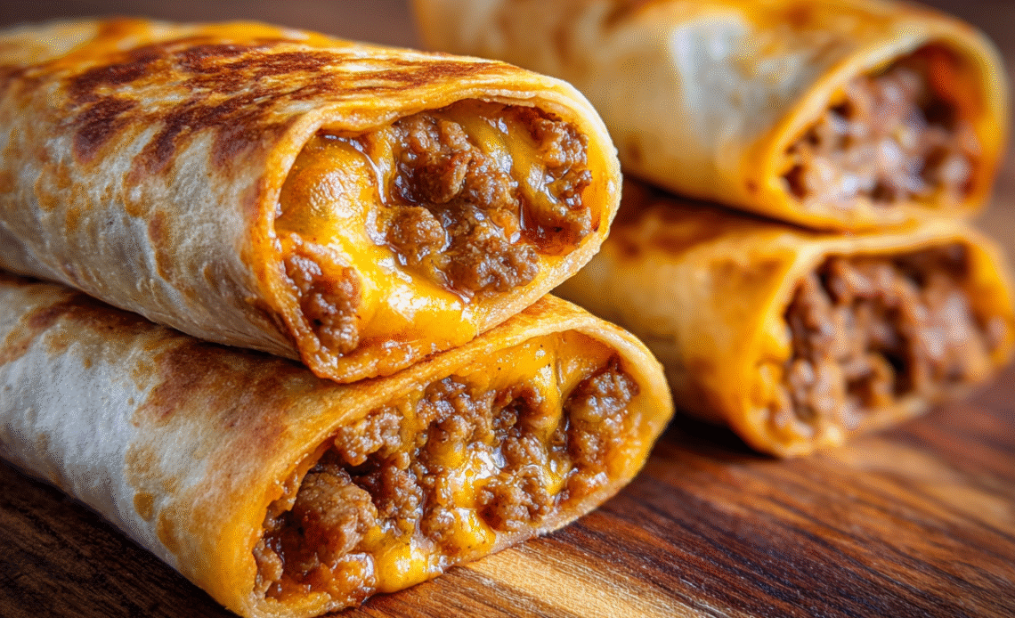 Beef and Cheese Chimichangas