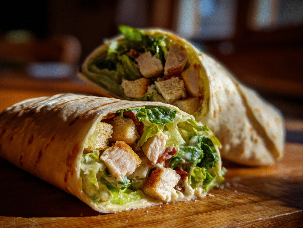 A Mindful Chicken Caesar Wrap for Quick, Healthy Lunches