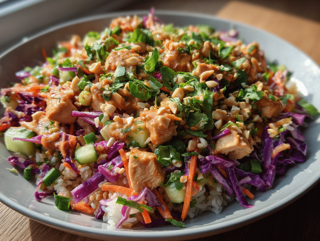 Step-by-Step Guide: How to Make Chicken Crispy Rice Salad with Peanut Dressing