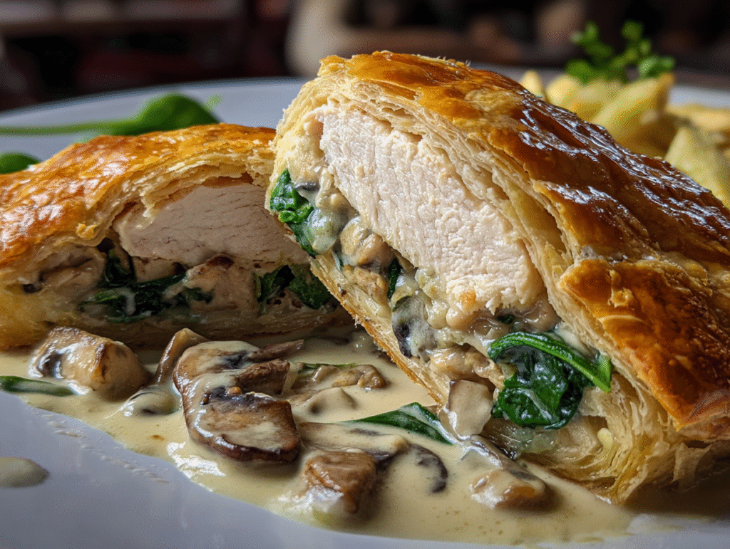 How to Make Chicken Wellington with Dijon Cream Sauce