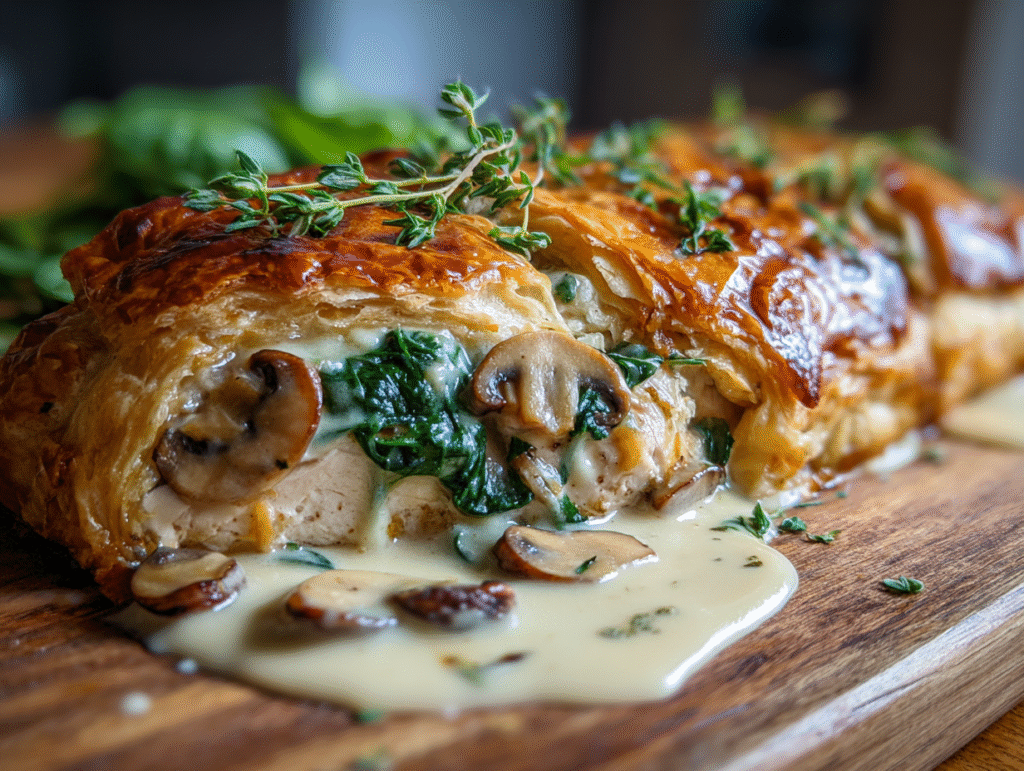 best dishes Chicken Wellington with Dijon Cream Sauce