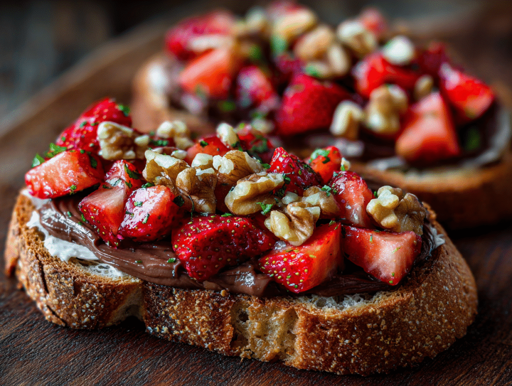 best Chocolate Strawberry Bruschetta recipe