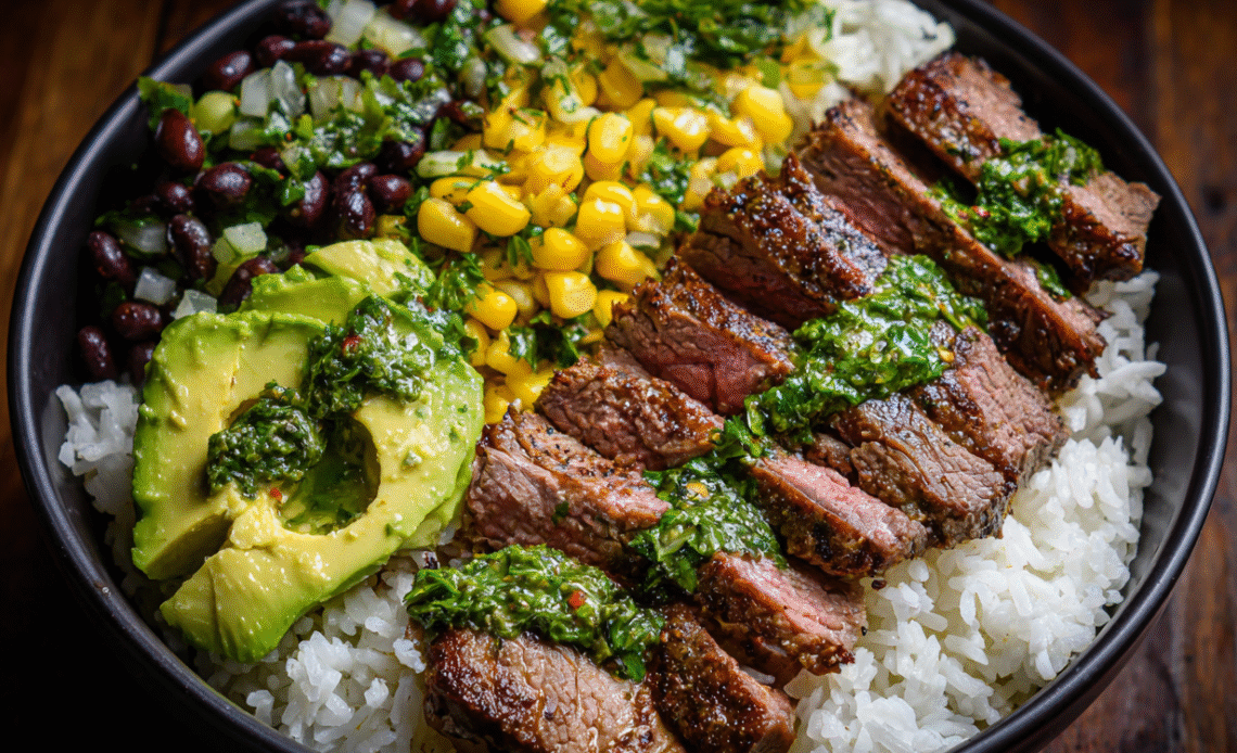 Cilantro Lime Steak and Rice Bowls Recipe