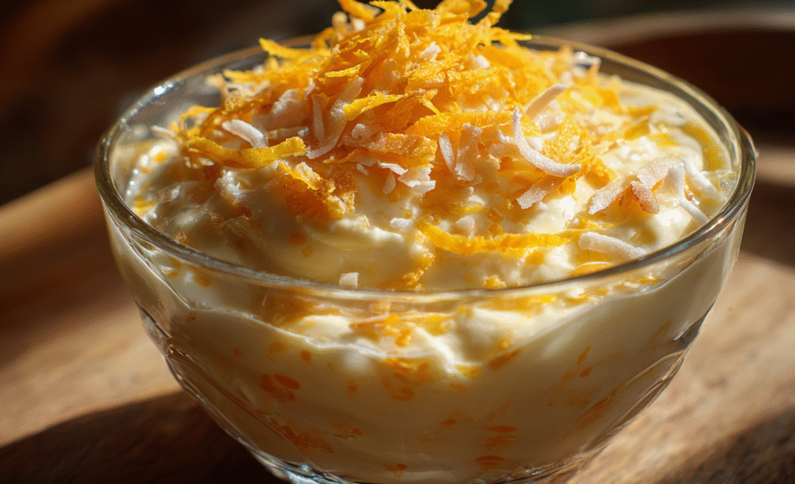 Refreshing Coconut Orange Glow – Easy Creamy Citrus Dessert Recipe