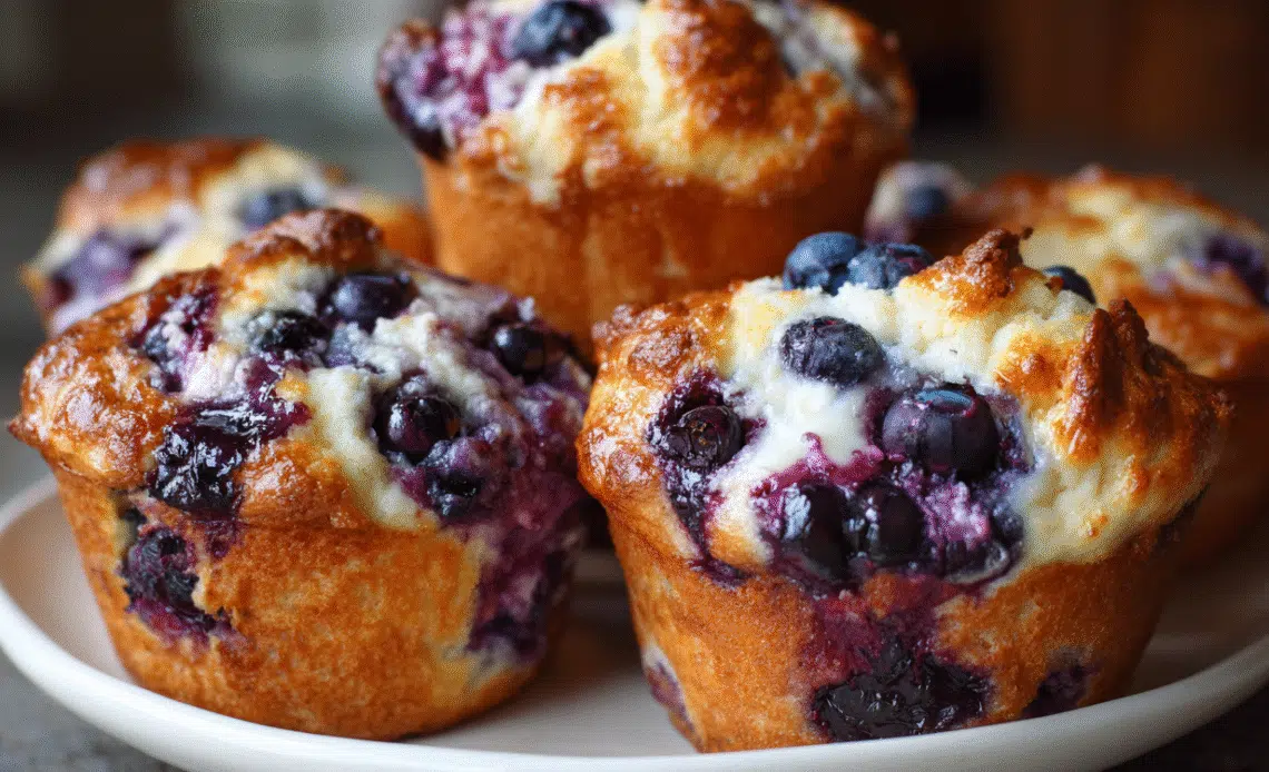 Cottage Cheese Blueberry Muffins (High Protein)