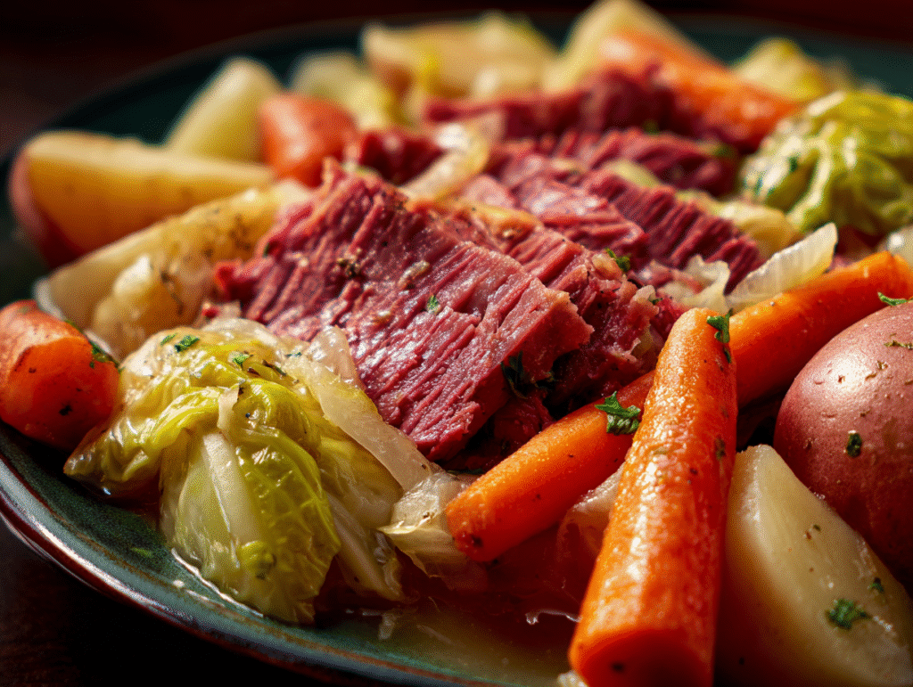 Ingredients for Cozy Slow Cooker Corned Beef and Cabbage
