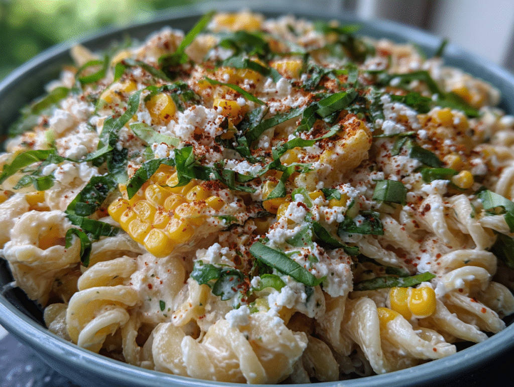 Irresistibly Delicious Creamy Street Corn Pasta Salad