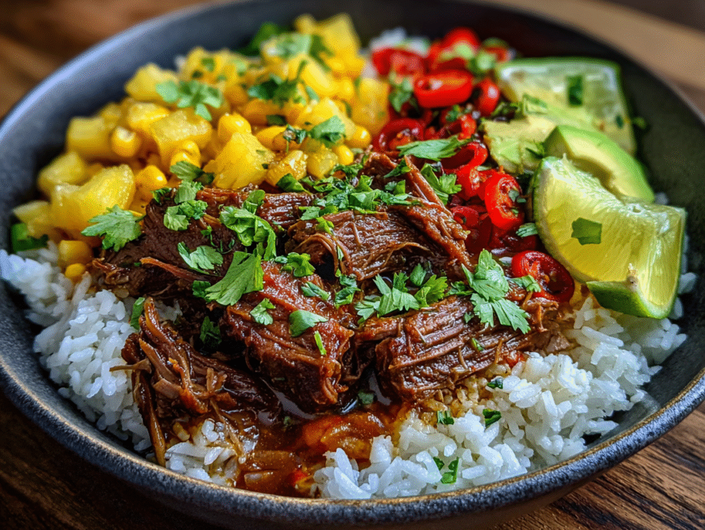 best Crockpot Chipotle Pineapple Pot Roast Bowl