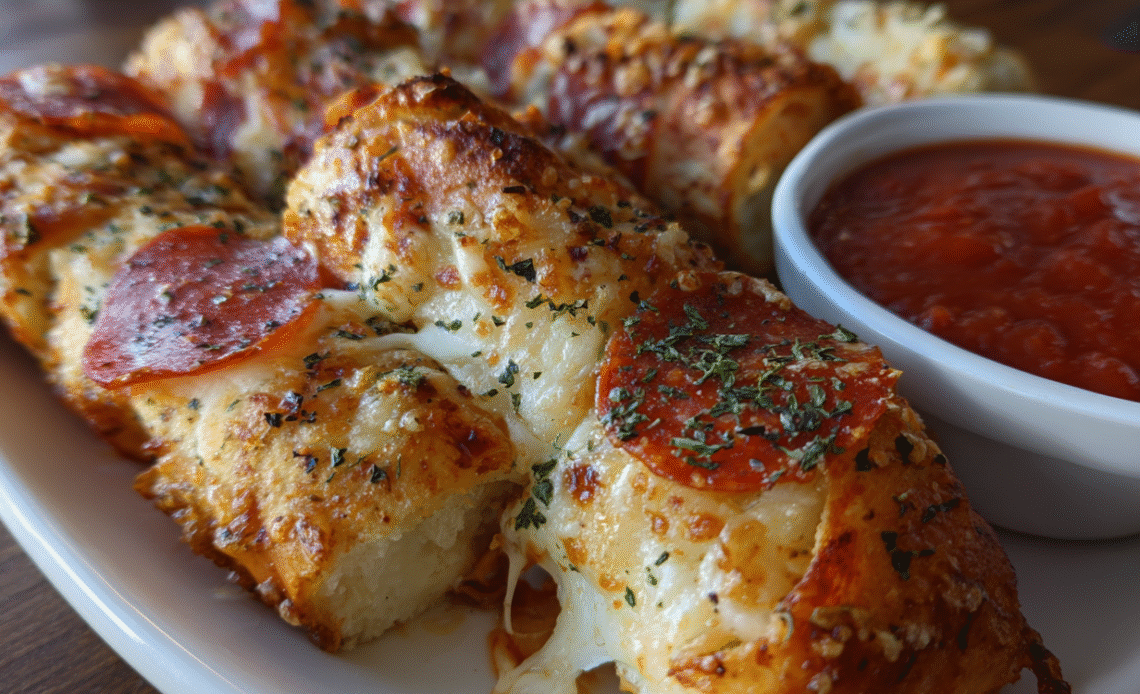 Delicious Pepperoni Pizza Roll Breadsticks