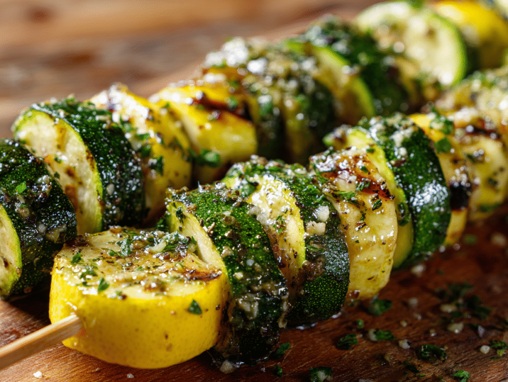 How to Make Garlic Butter Zucchini Skewers (Step-by-Step)