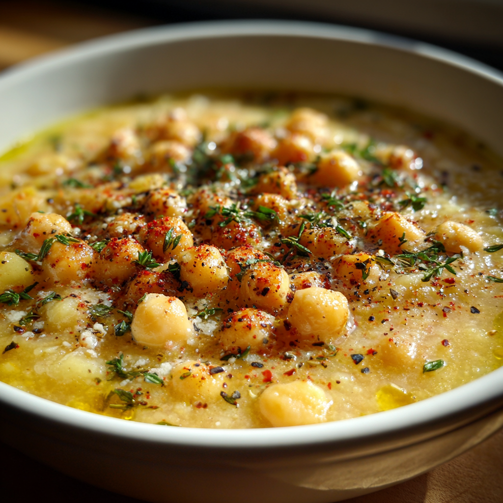 The Ultimate Comforting Garlic Chickpea Soup