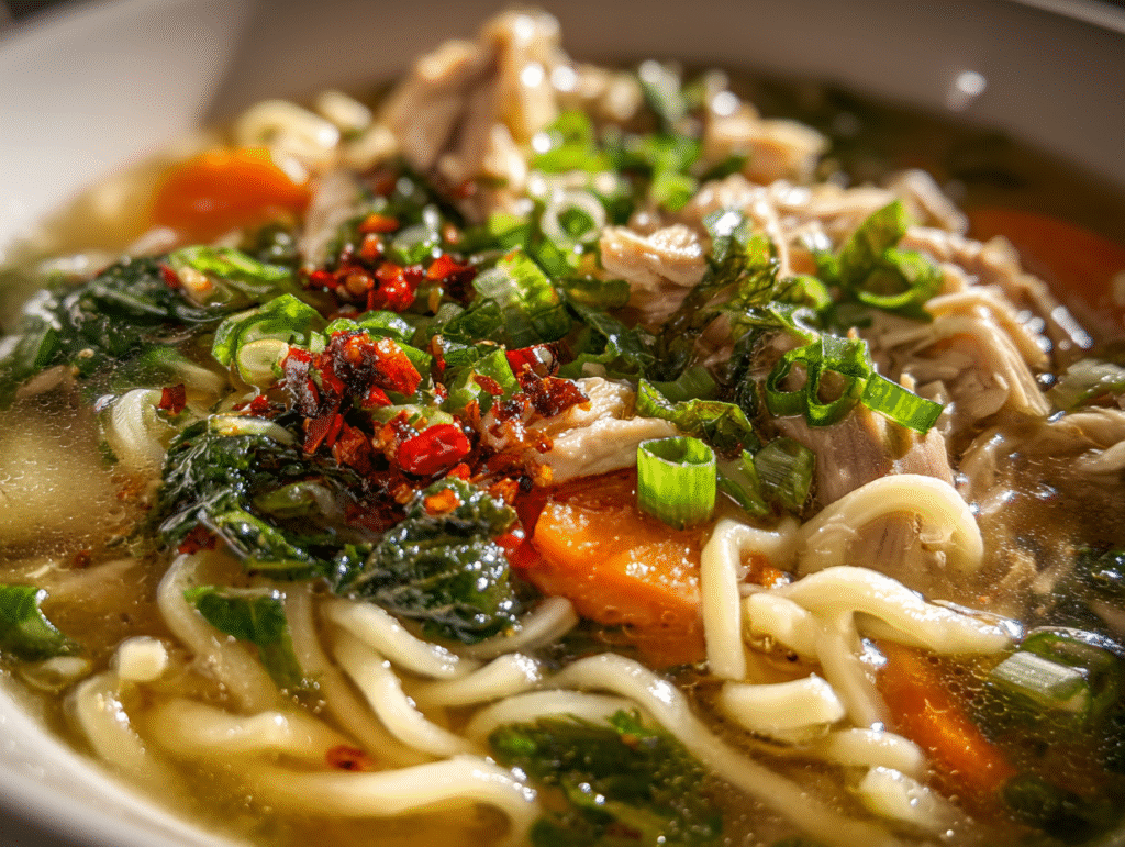 Step-by-Step Guide to Making Ginger Scallion Chicken Noodle Soup