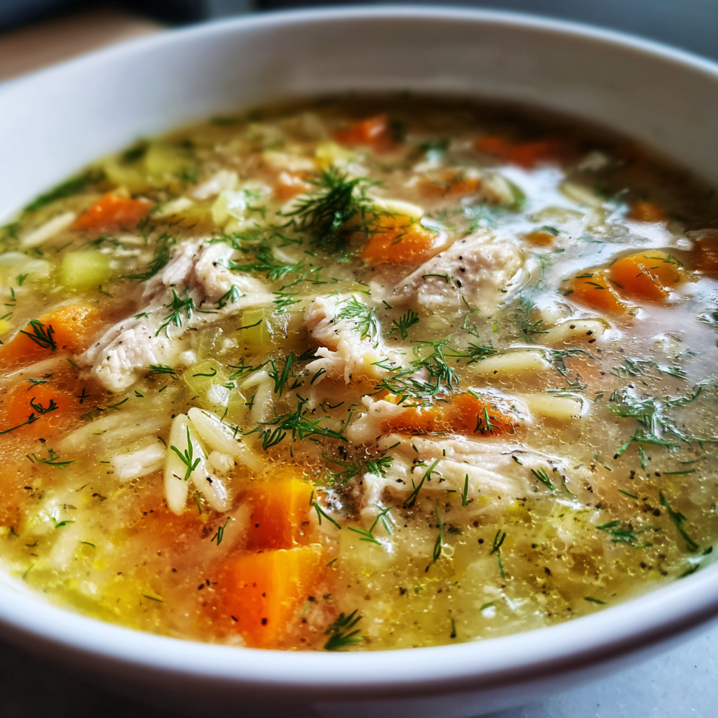 The Ultimate Comforting Greek Lemon Chicken Soup